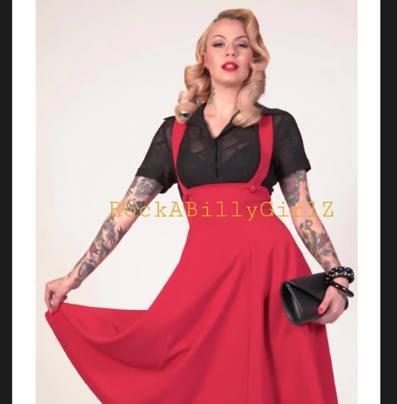 Tatyana Dolly Classic Black Sheer Pinup Button Up Blouse w Wing Tip Collar - Picture 3 of 3